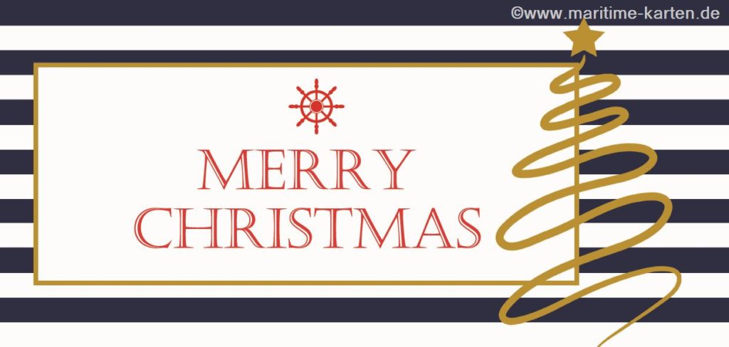 Maritime Weihnachtskarten