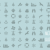 Weihnachtskarte maritim mit Icons